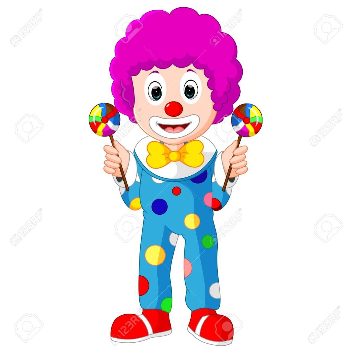 Дружелюбный клоун на острове