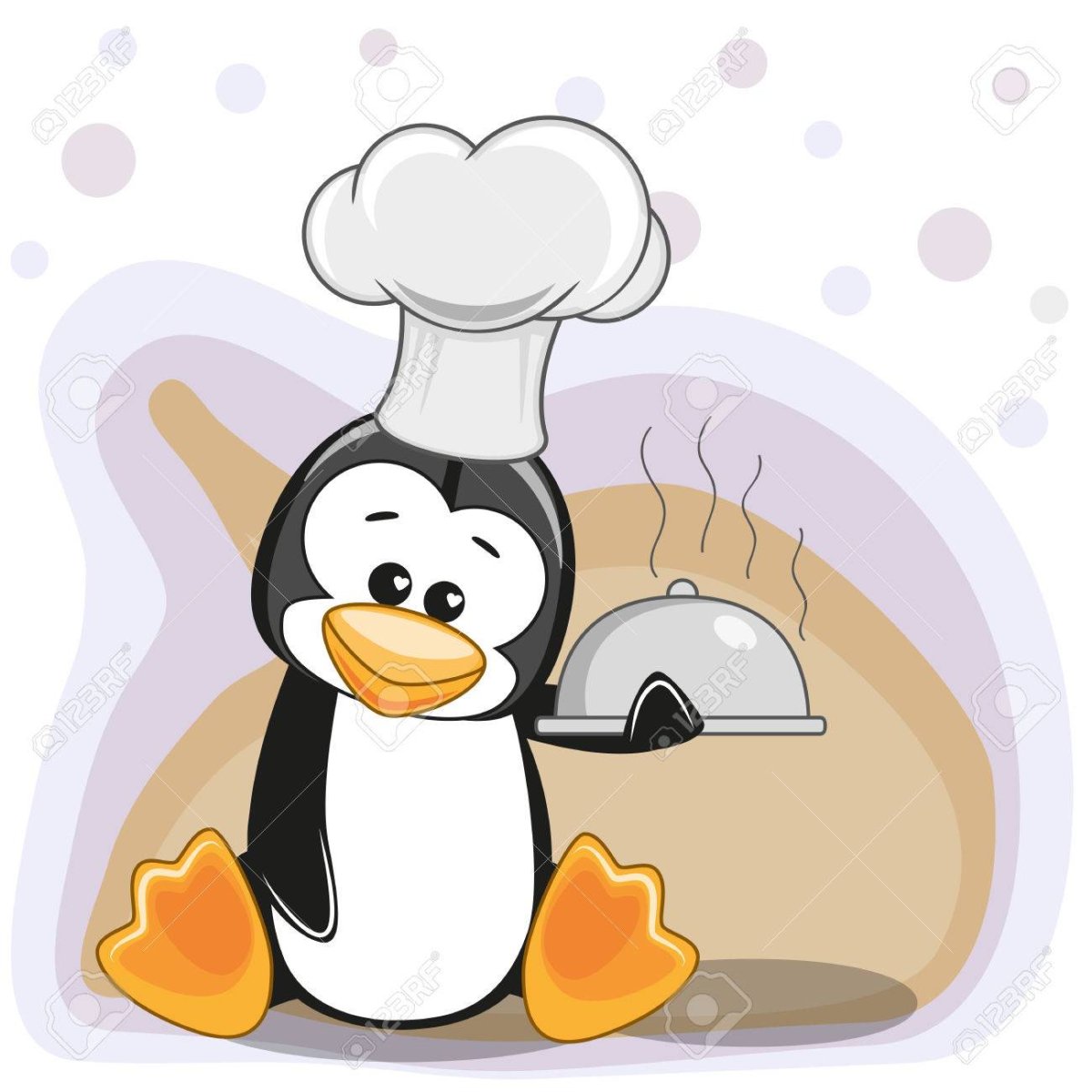 Пингвины смешные с едой