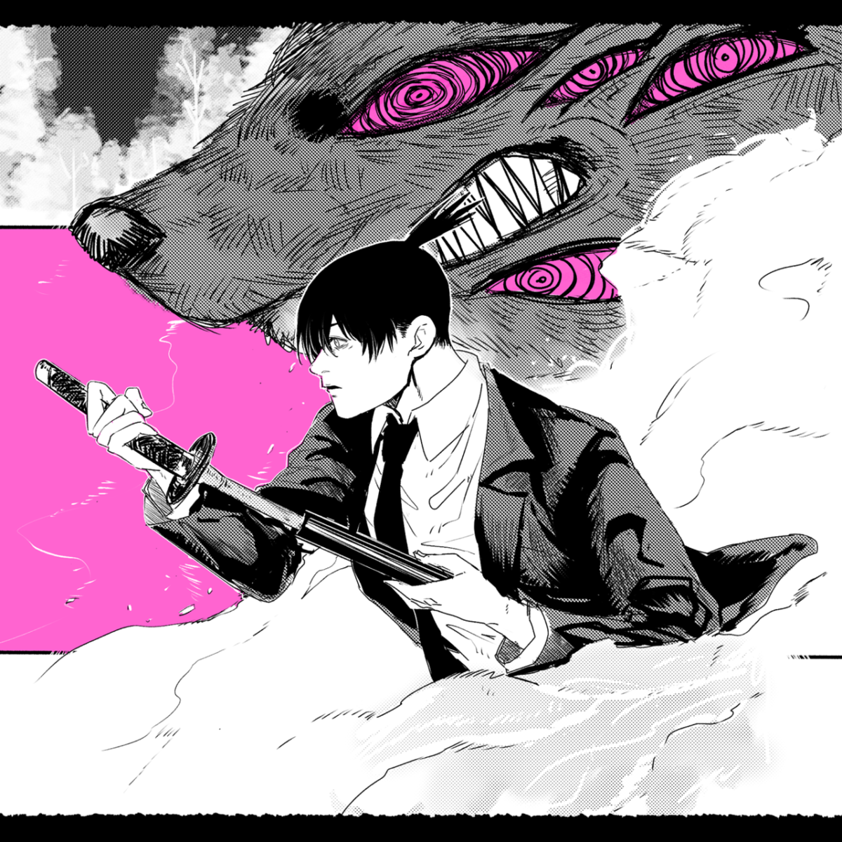 Аки Хаякава человек бензопила