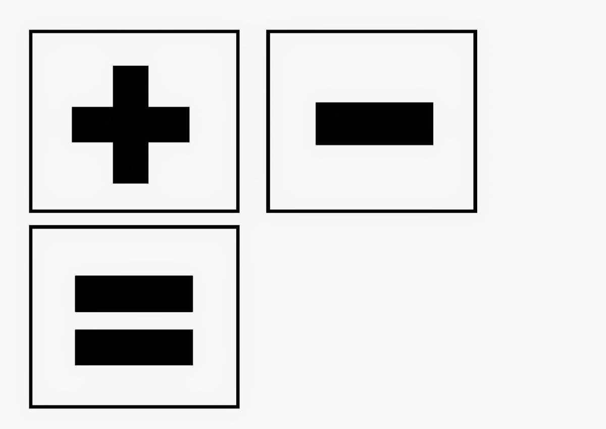 Математические знаки раскраска