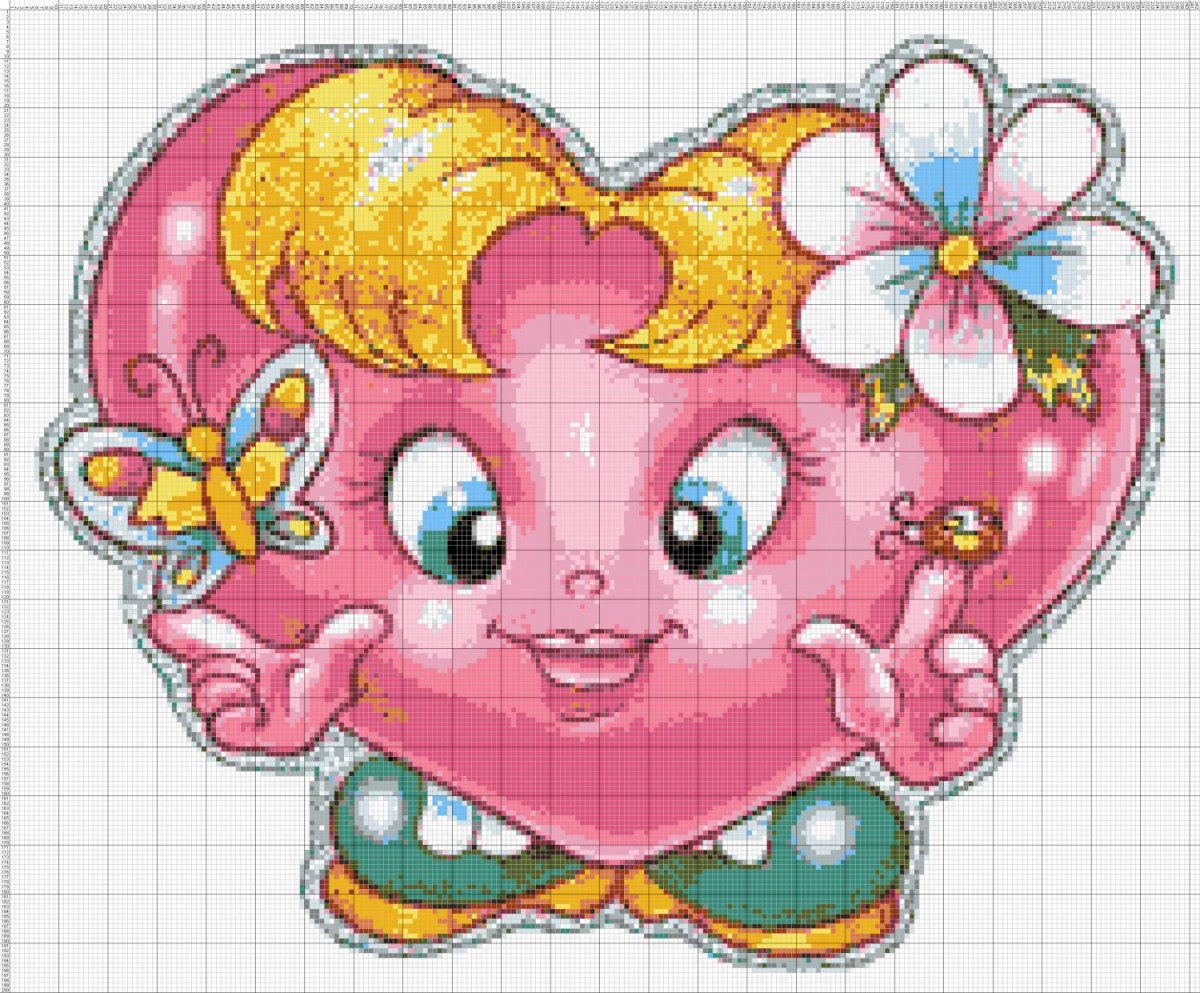 Красивое сердечко с глазками