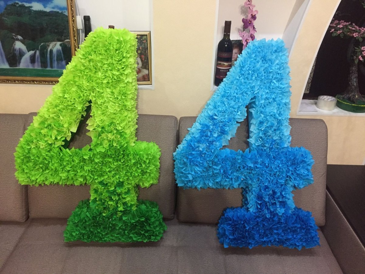 Объемные цифры на день рождения