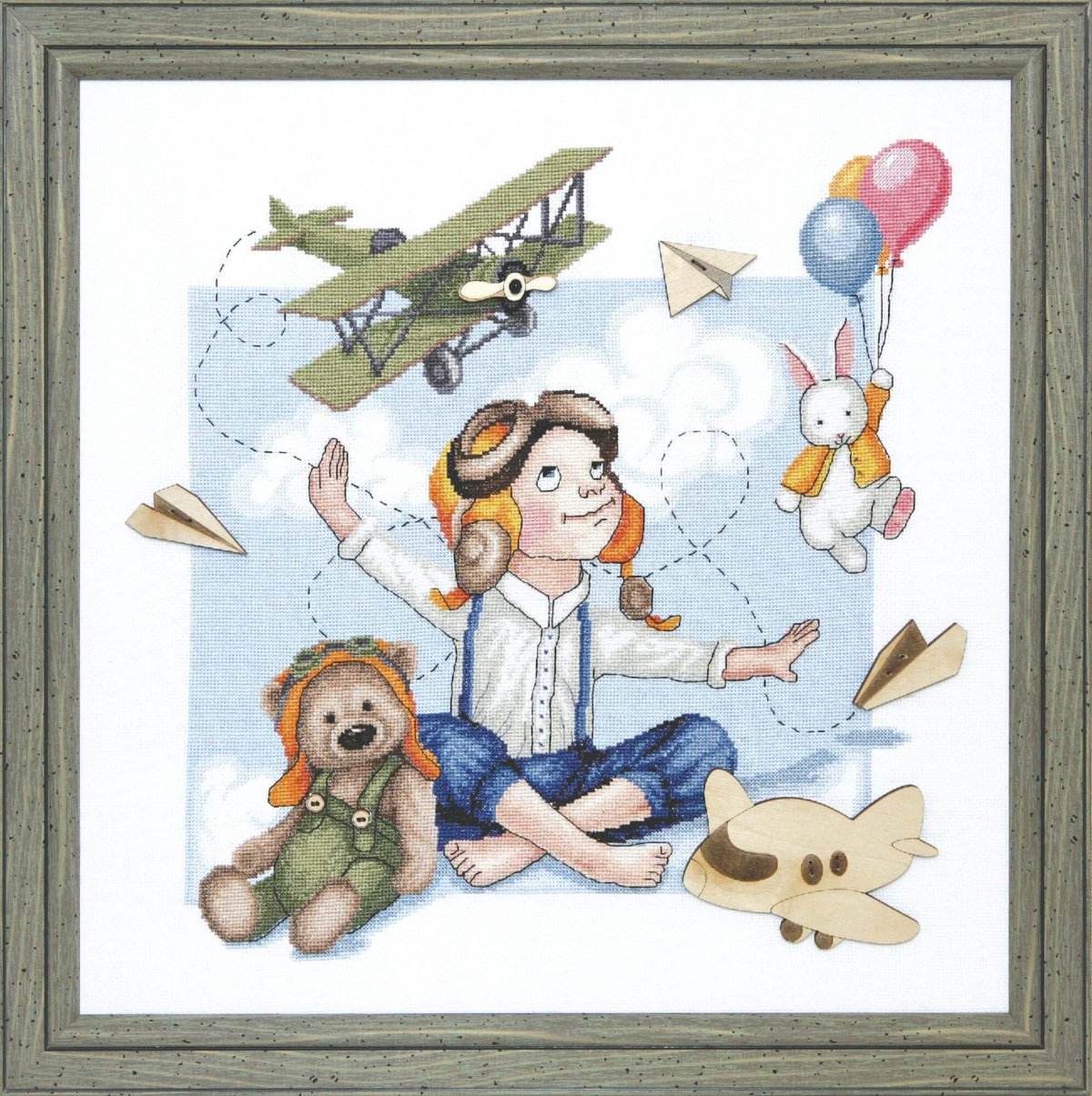 Ребенок пилот самолета