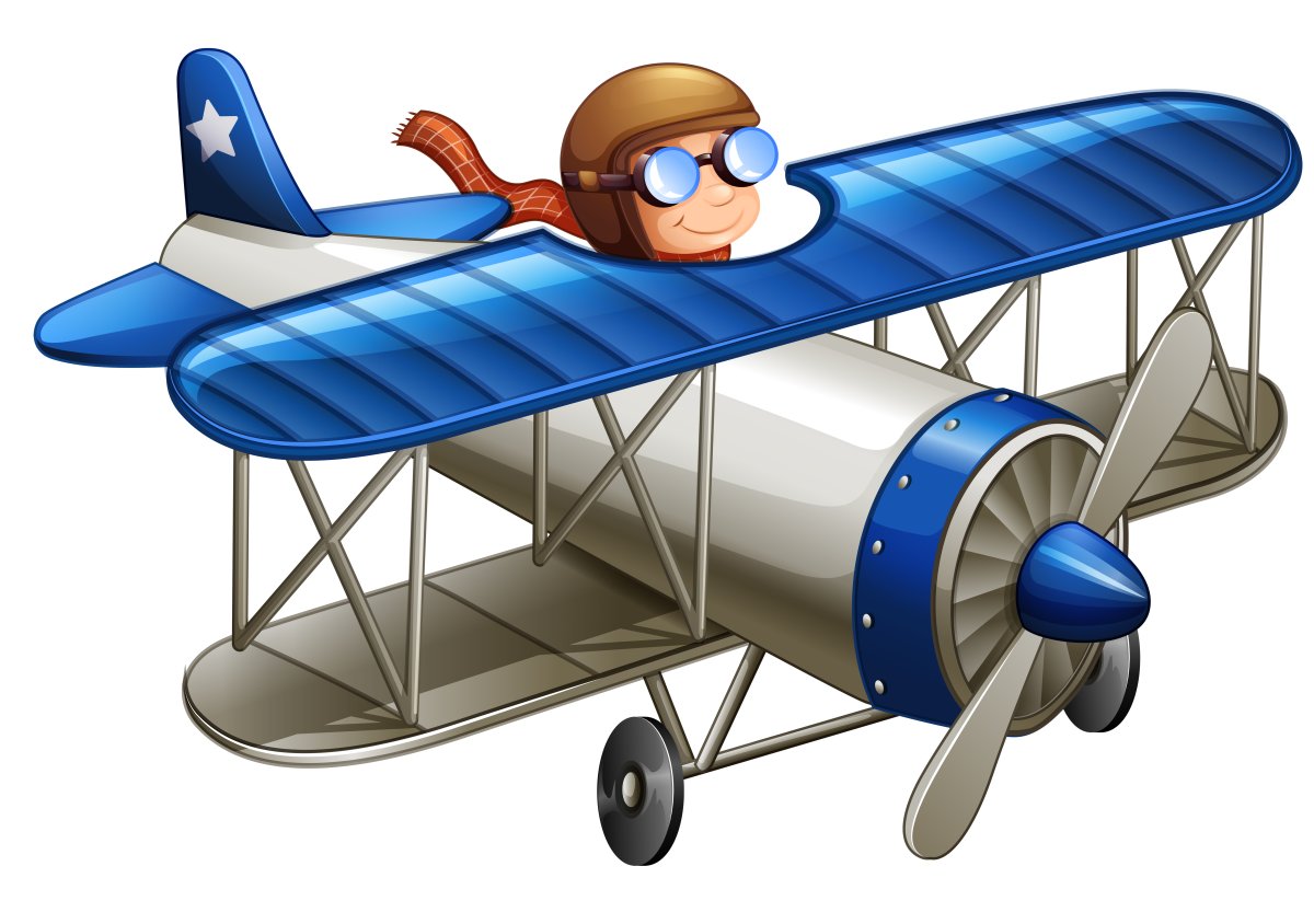 Летчик на прозрачном фоне