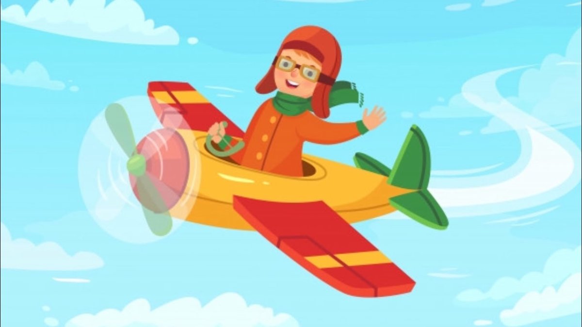 Самолет мультяшка