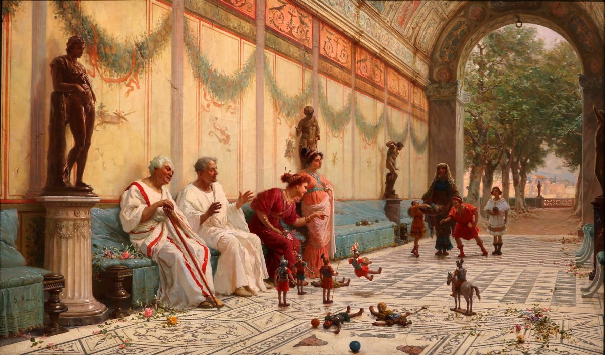 Гонки на колесницах в древнем Риме фрески