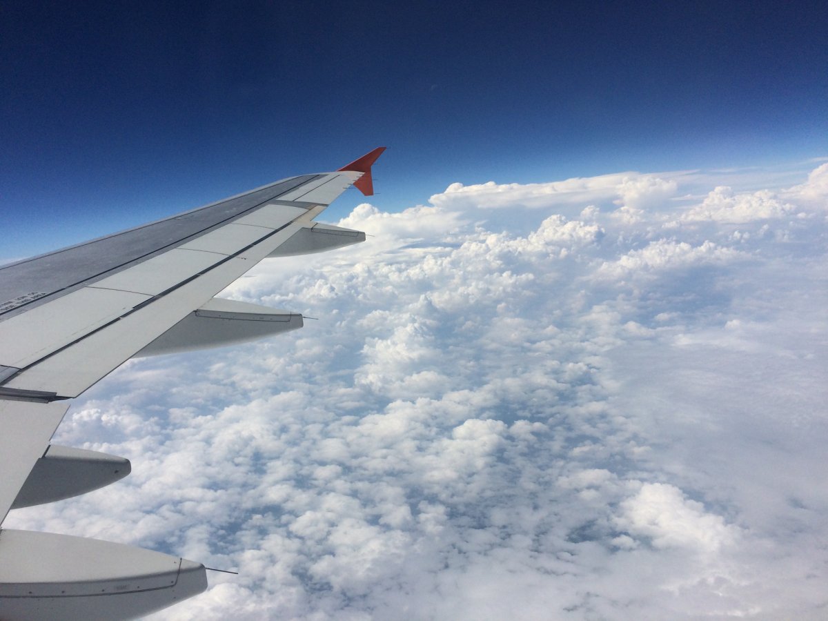 Закат из самолета