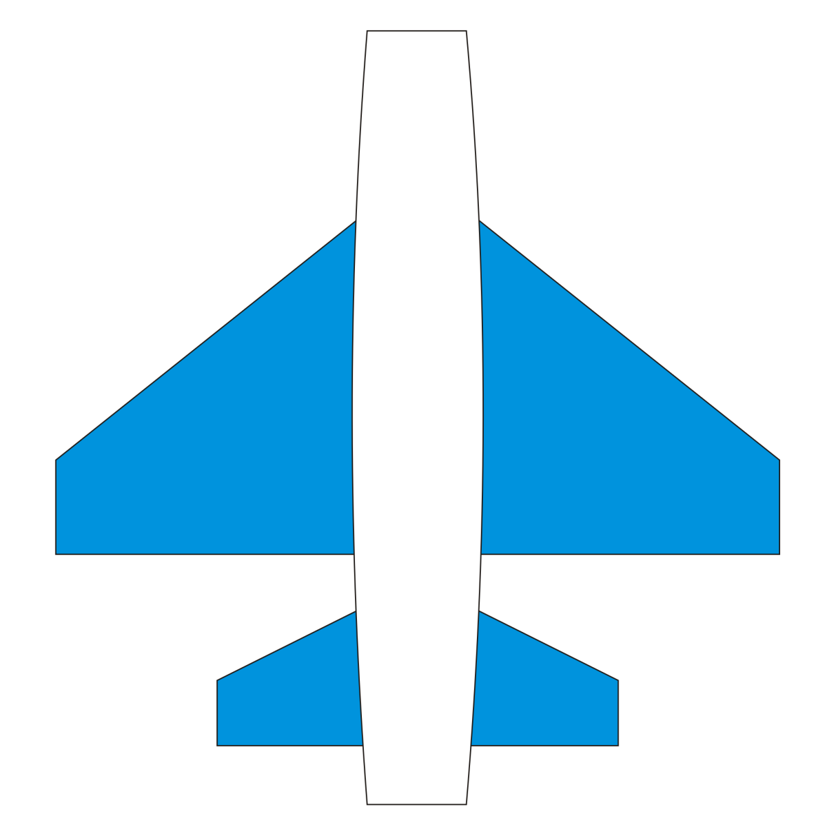 Самолет контур сбоку