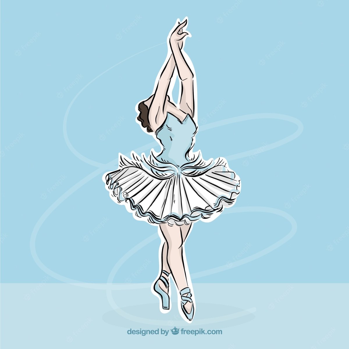 Балерина на черной бумаге