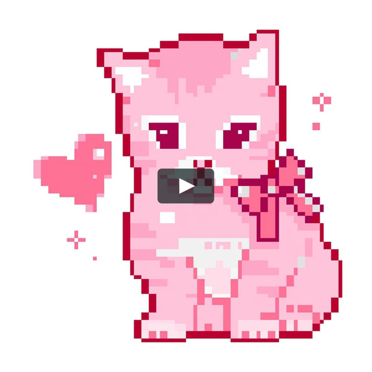 Кошка из пикселей