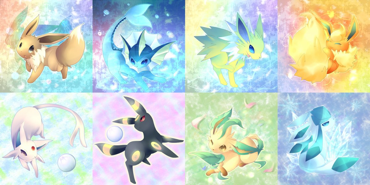 Покемоны иви Эволюция милые