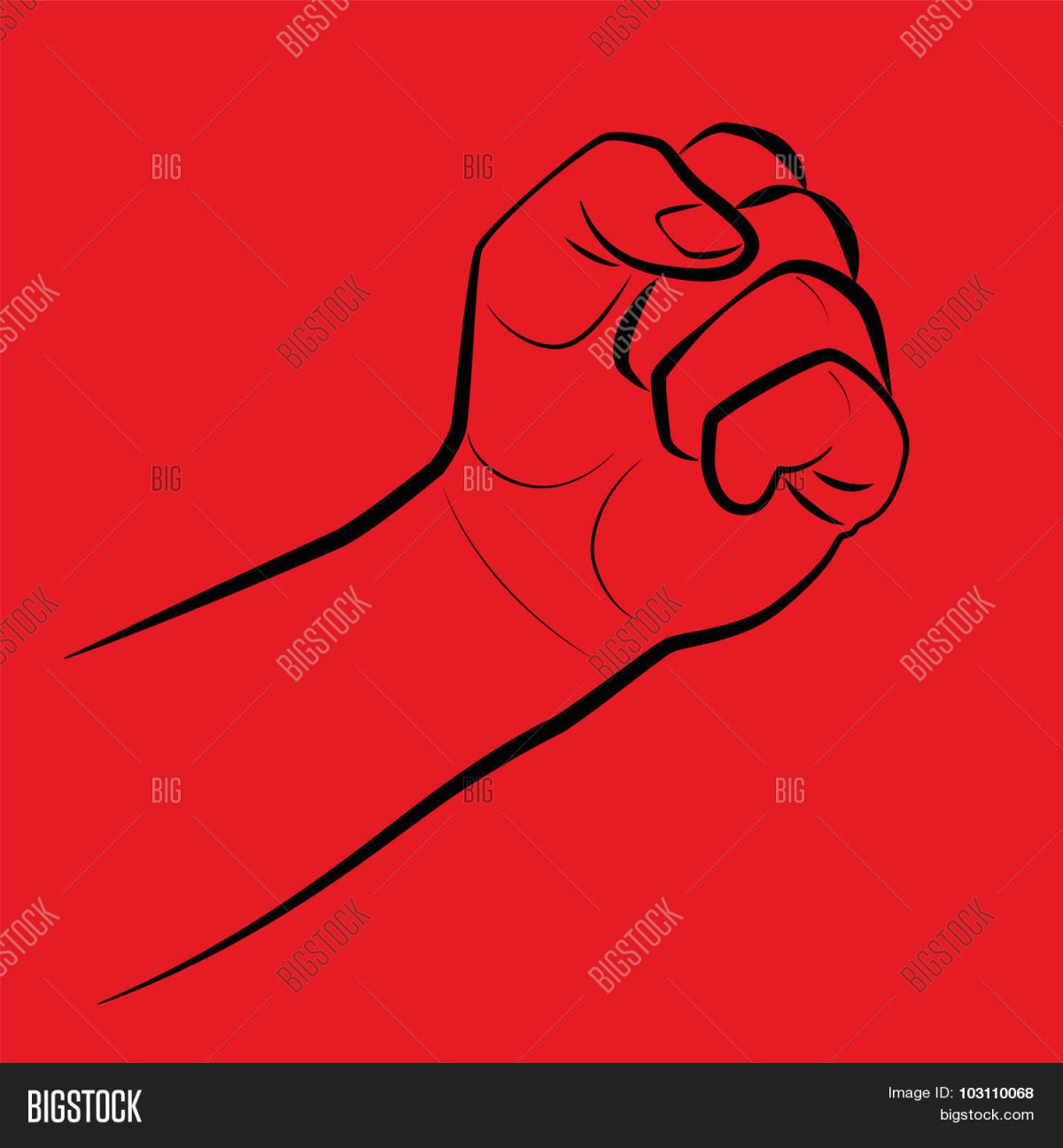 Жесты угроза кулаком