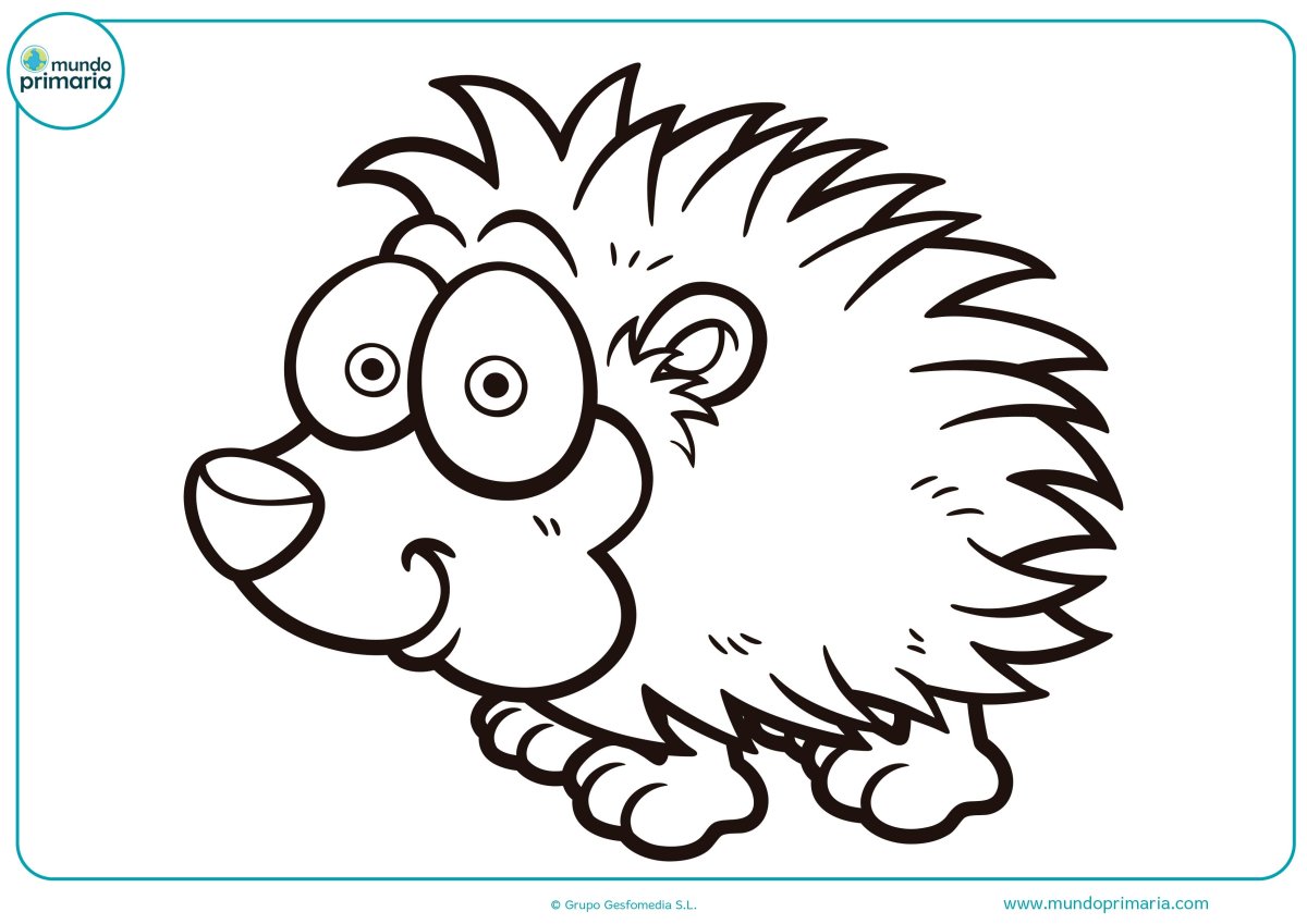 Контур ежа для рисования