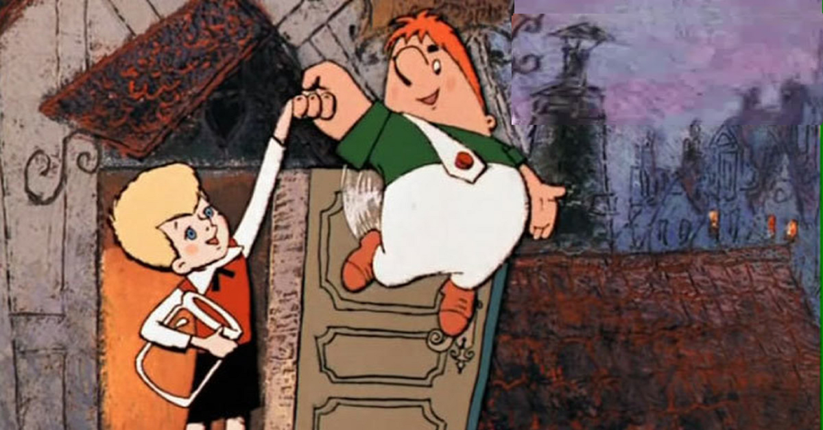 Карлсон с вареньем на белом фоне