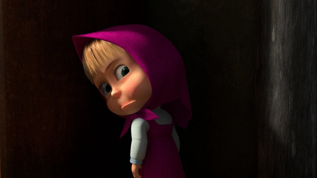 Обиженная Маша из мультика Маша и медведь