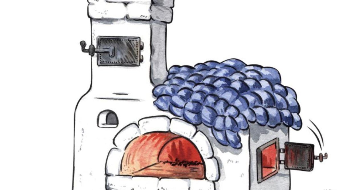 Русская печь иллюстрация