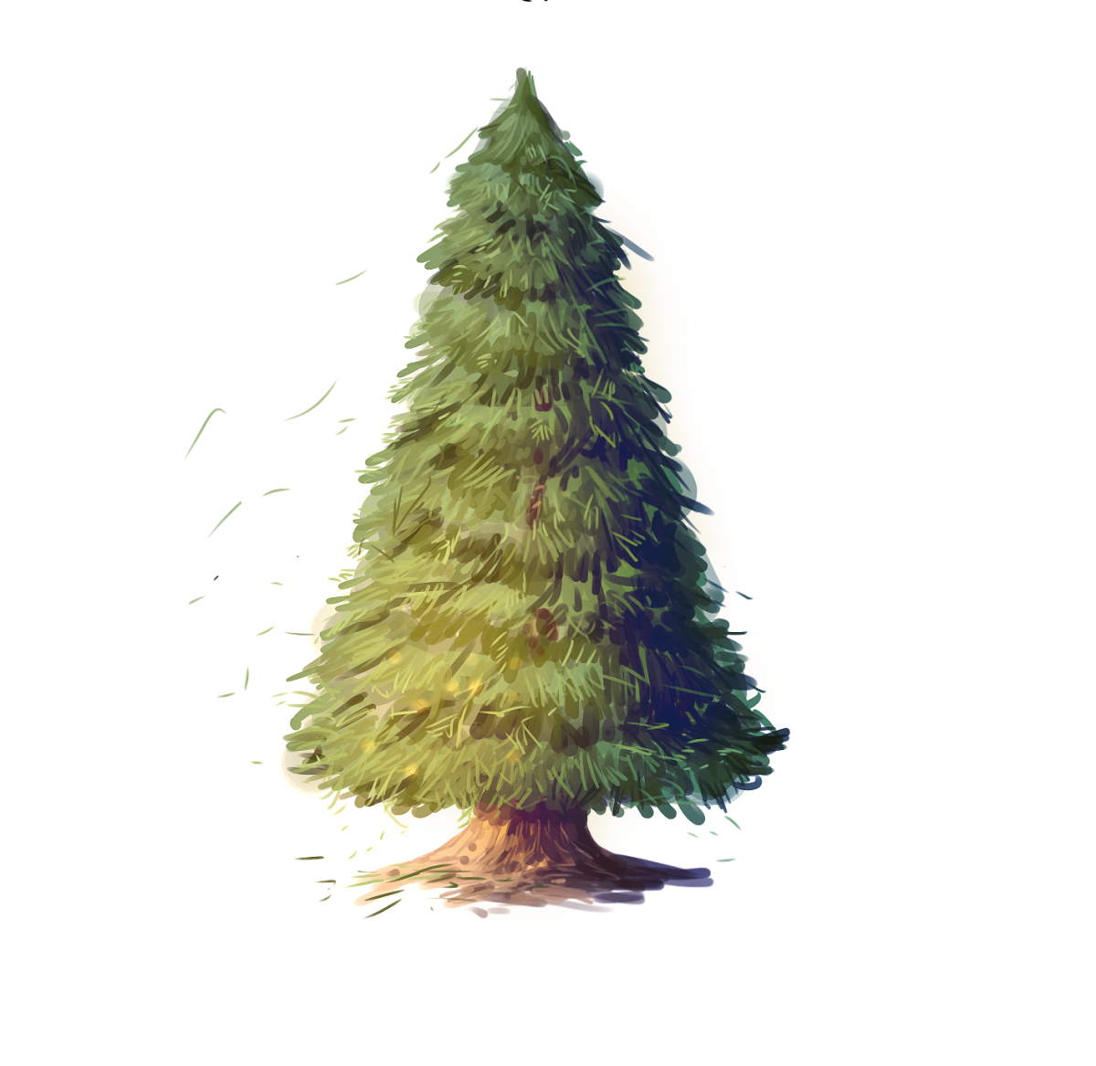 Ели на фоне неба