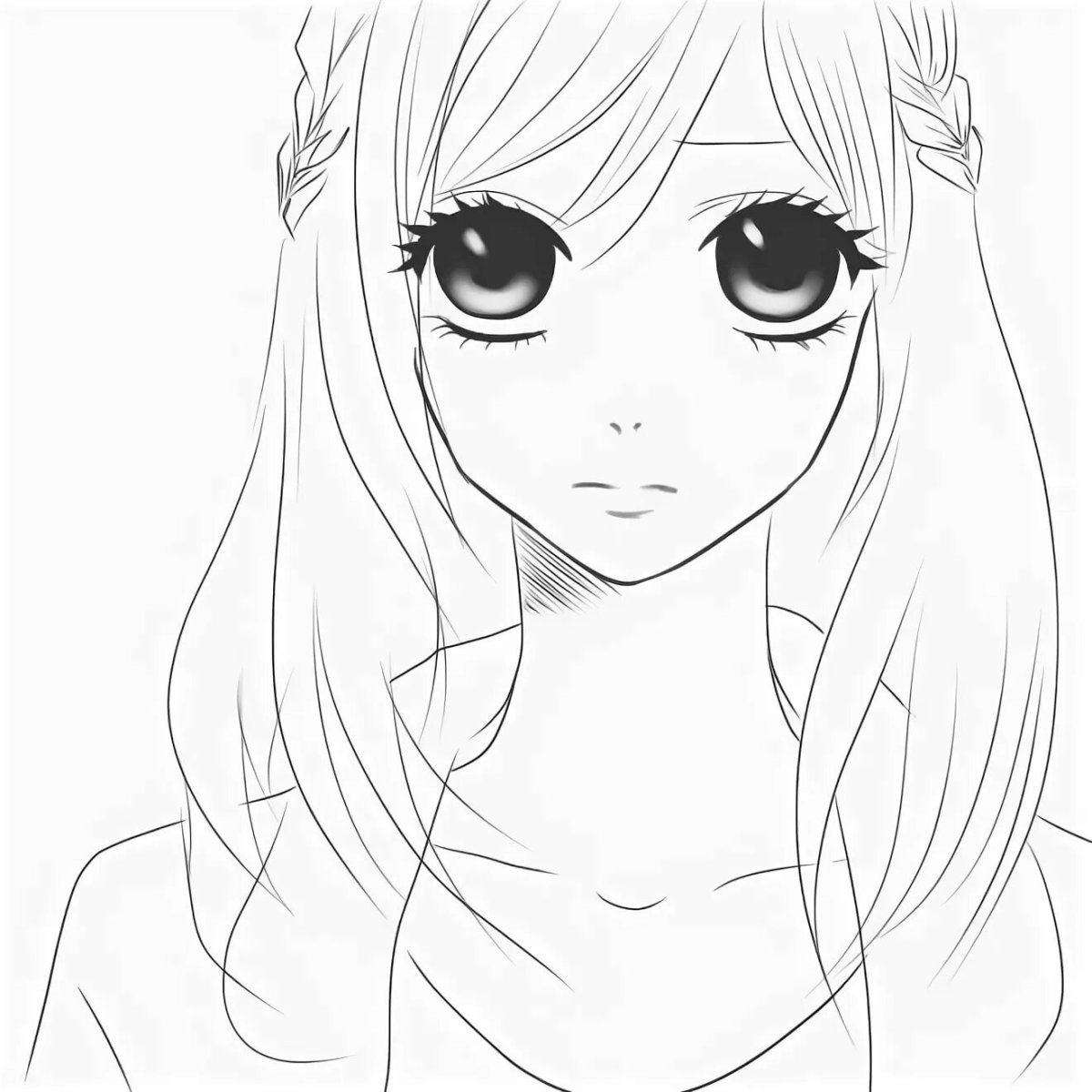 Раскраска аниме девушки