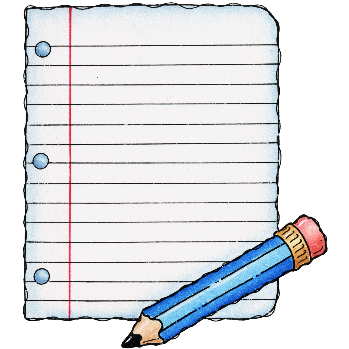 Тетрадный лист в линейку