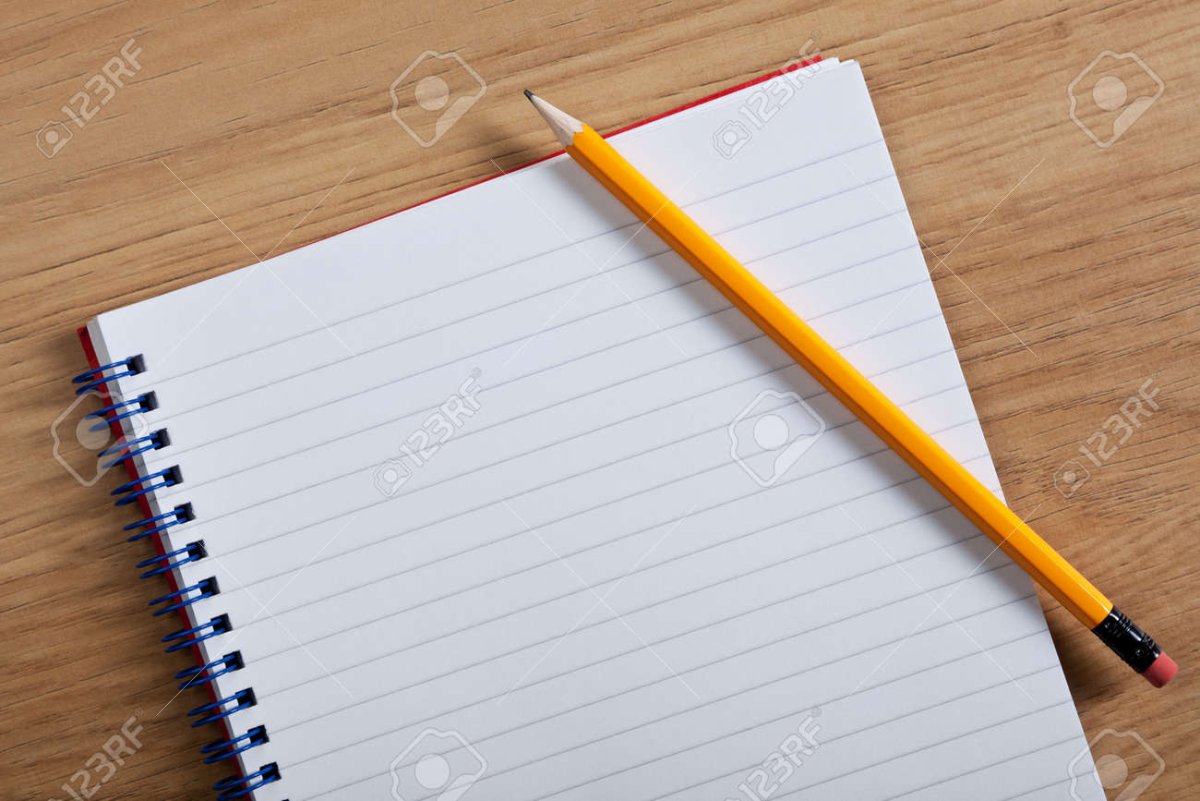 Макет блокнот и карандаш