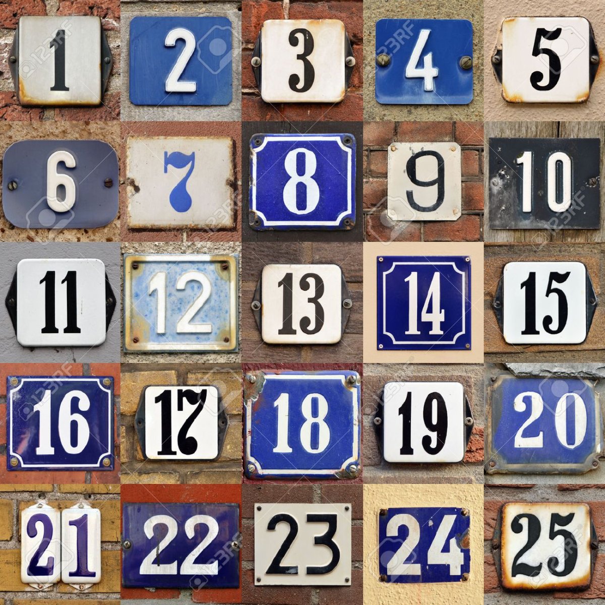 Номера от 1 до 25