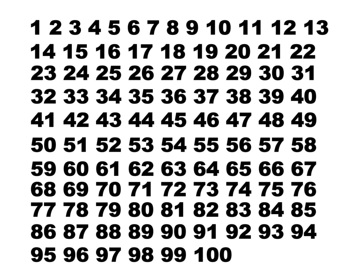 Цифры мелкие для печати