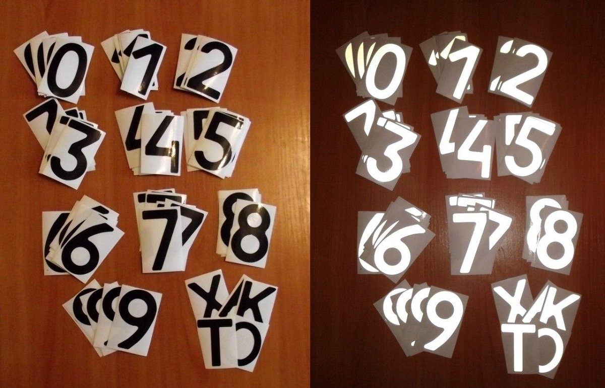 Наклейки на авто цифры