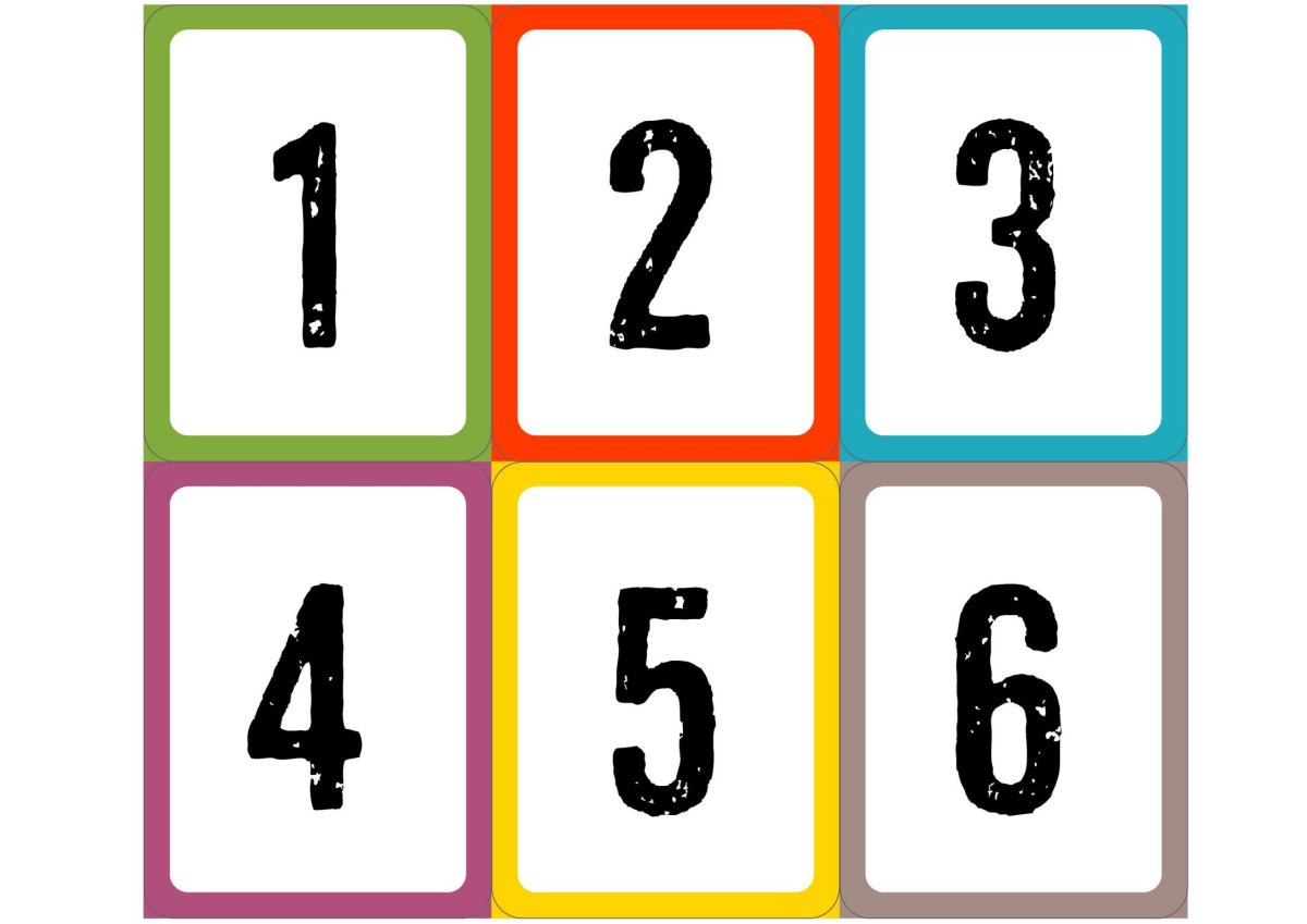 Карточки с цифрами красивые