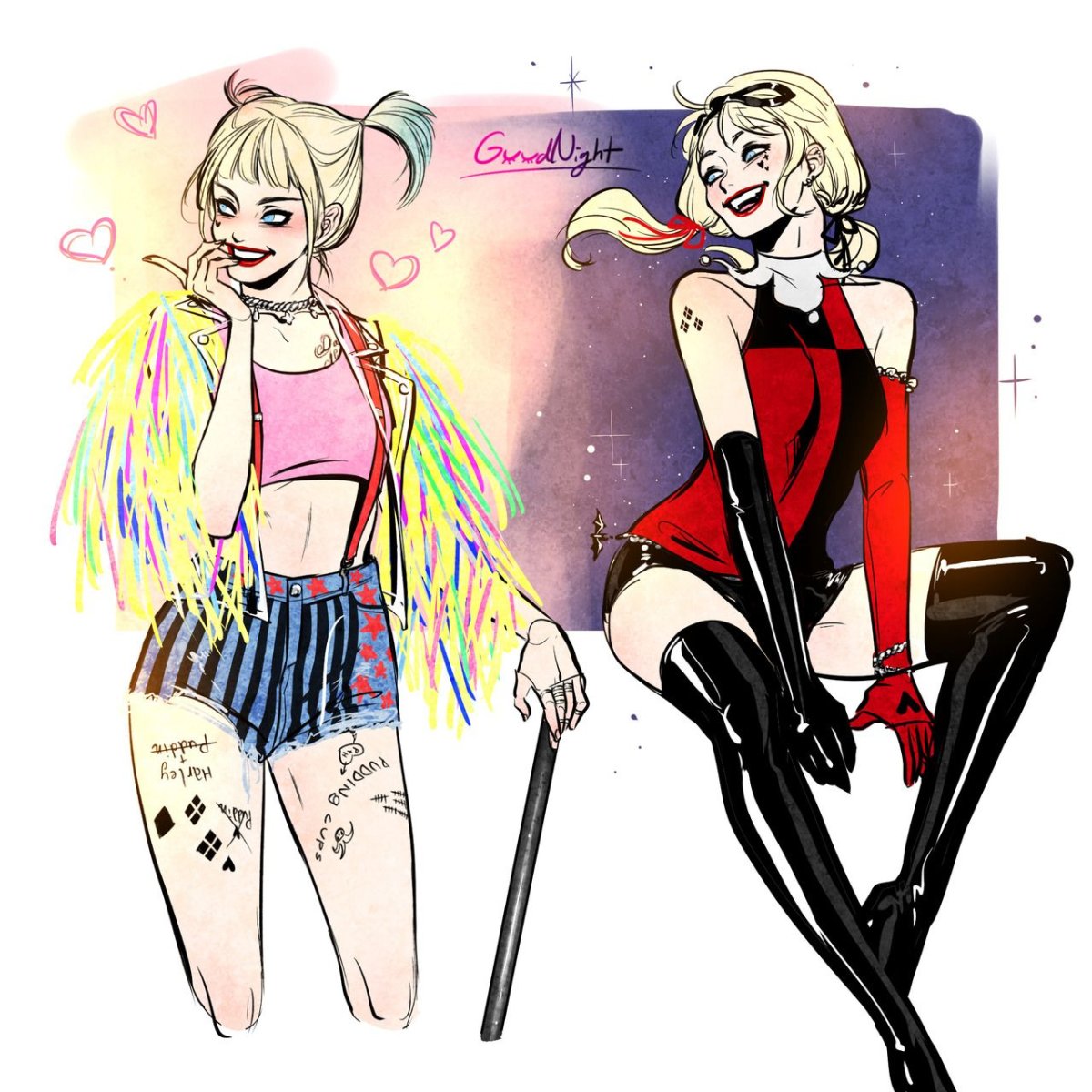 Харли Квинн арт милый