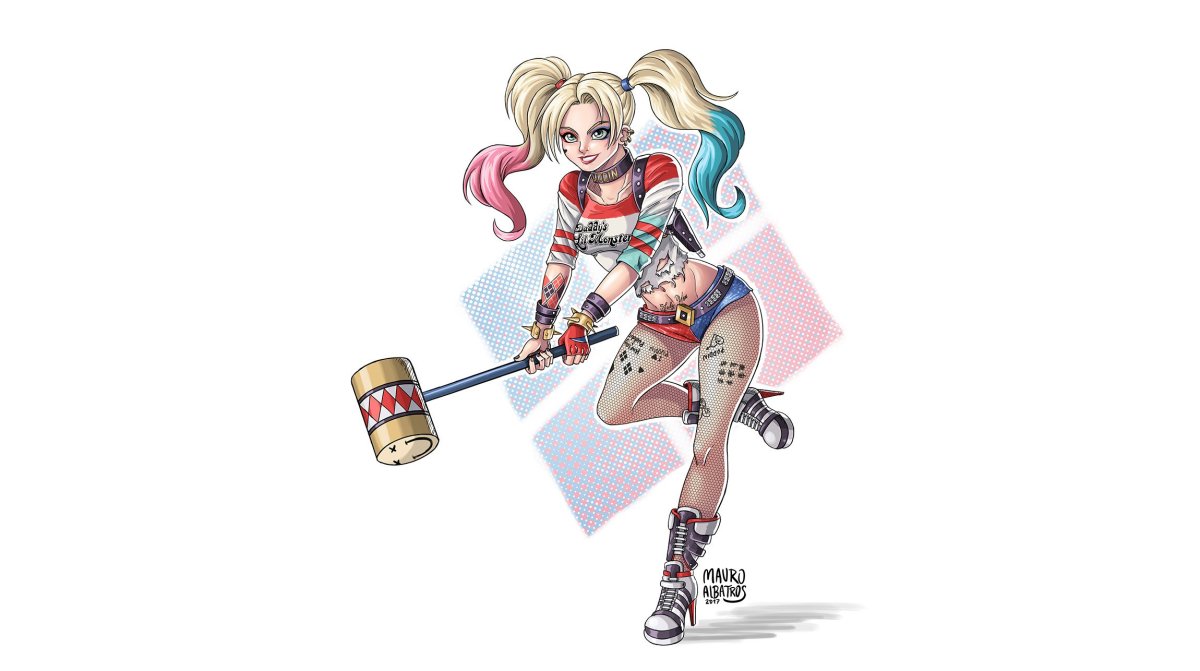 Харли Квинн рисунок аниме