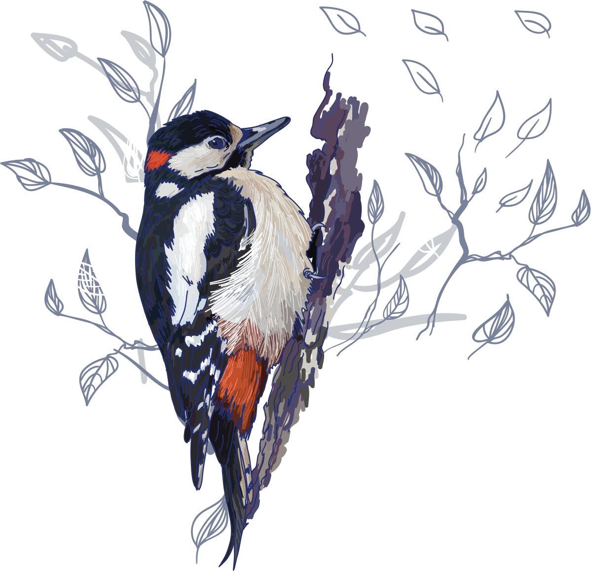 Дятел карандашом