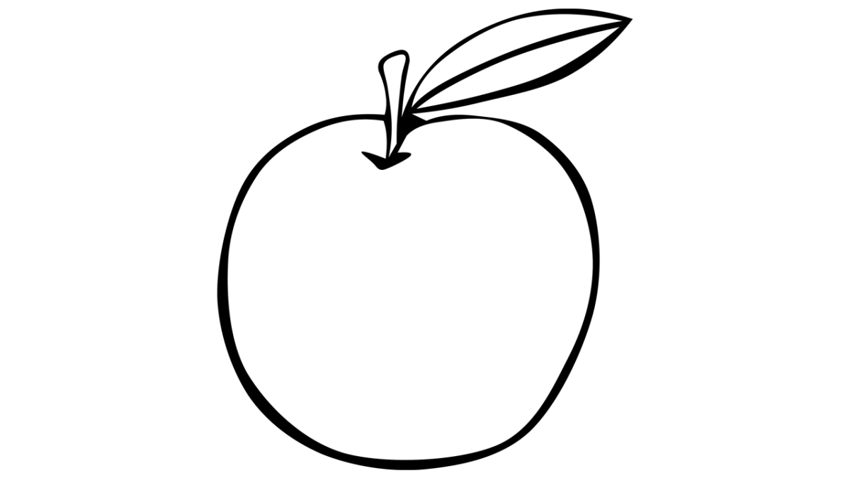 Яблоко рисунок для детей