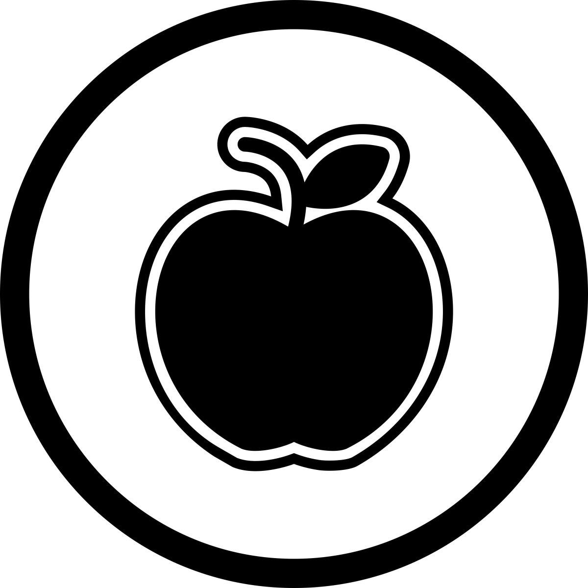 Яблоко надкушенное эскиз