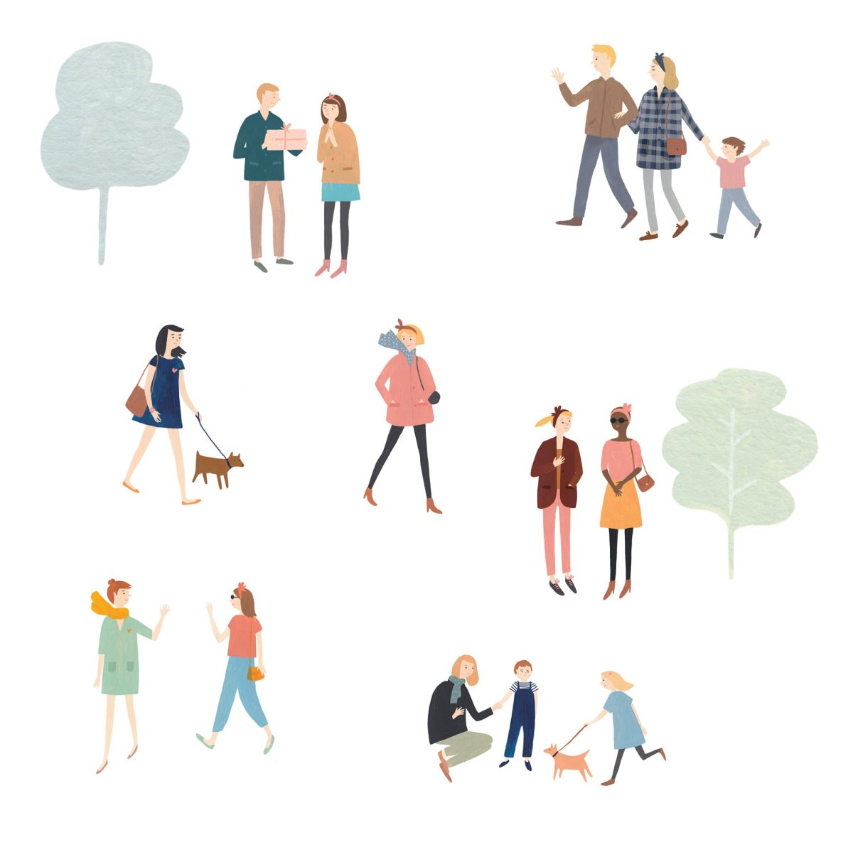 Люди стилизованные дети