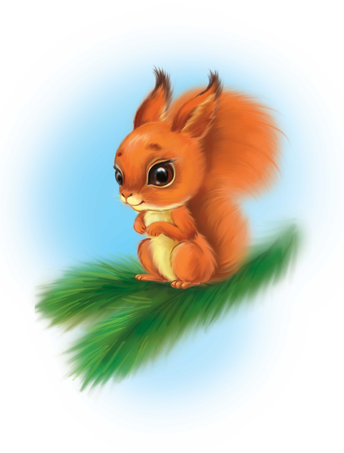 Белочка рисунок мультяшный