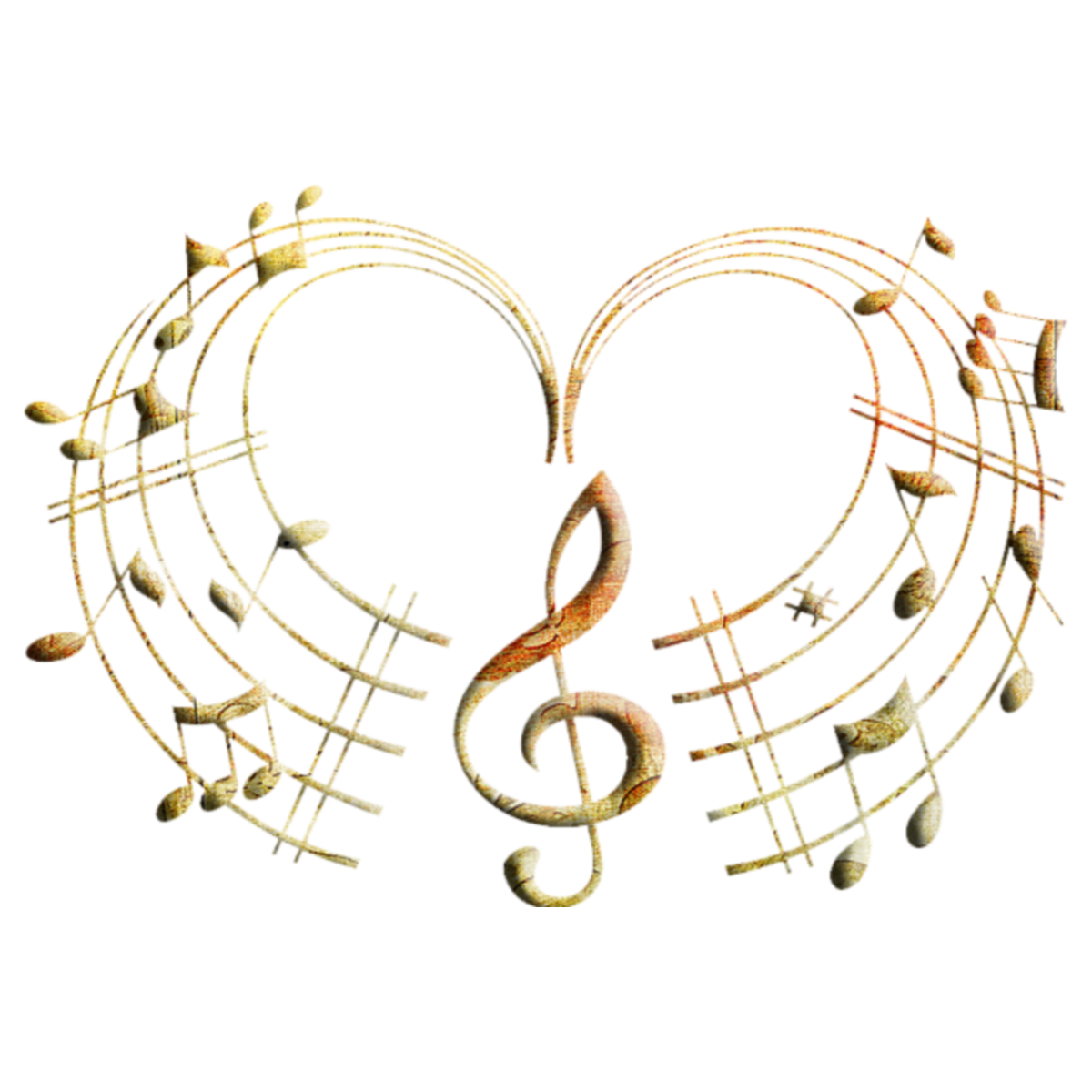 Ноты на прозрачном фоне