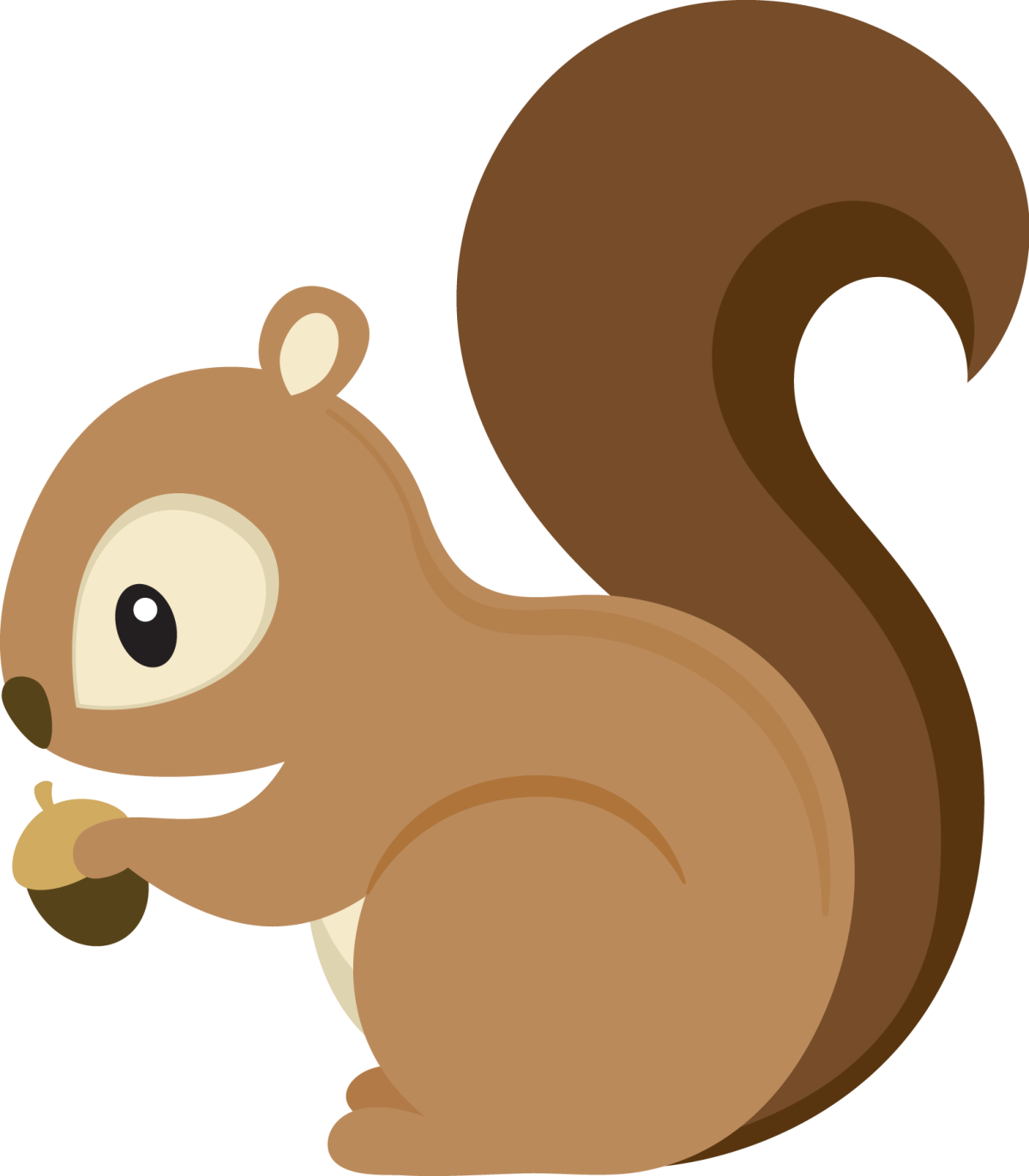 Белка на белом фоне для детей