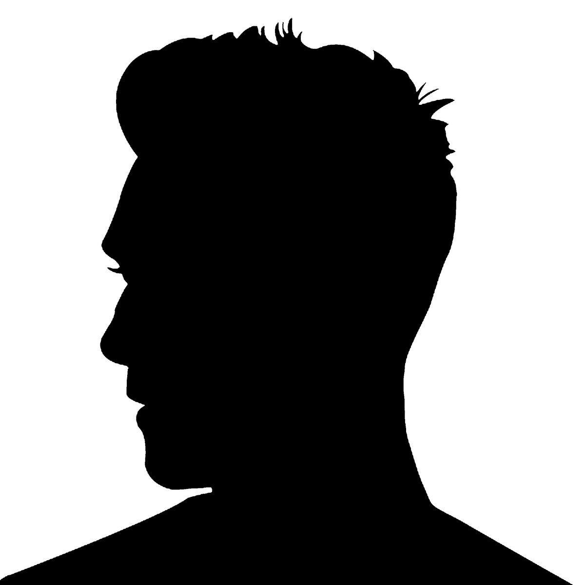 Силуэт мужчины в профиль