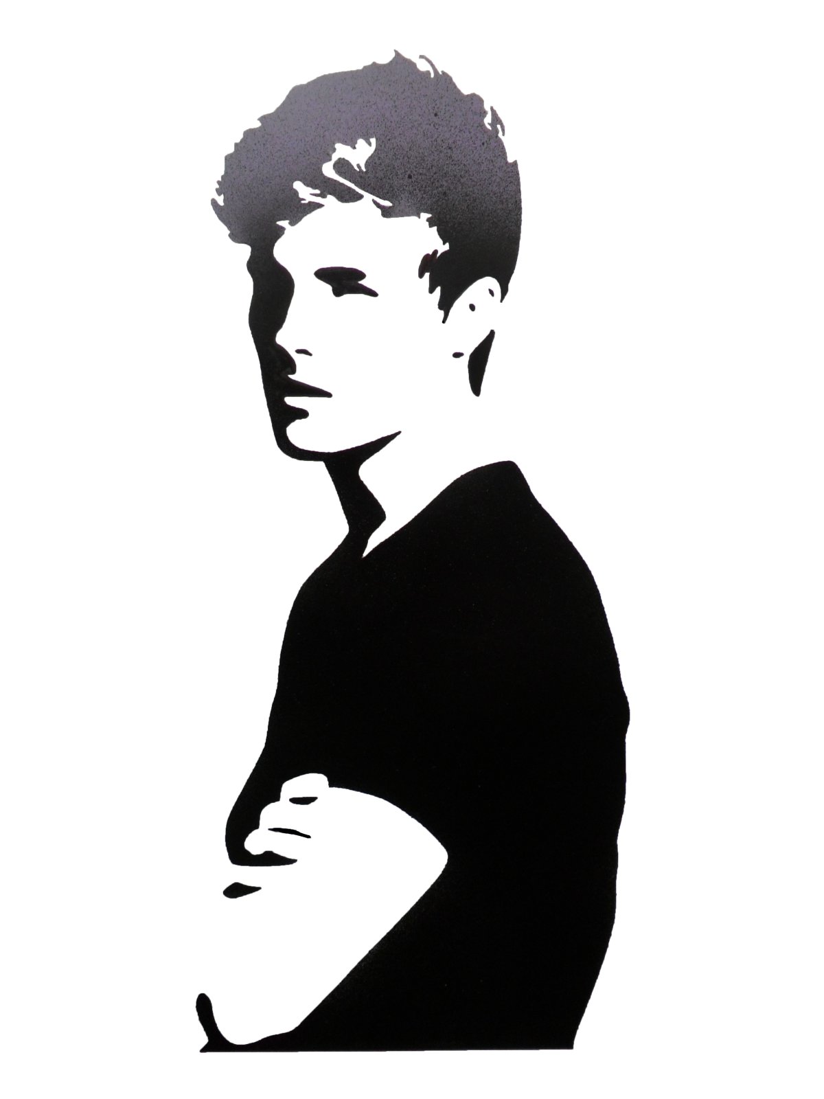 Силуэт красивого парня