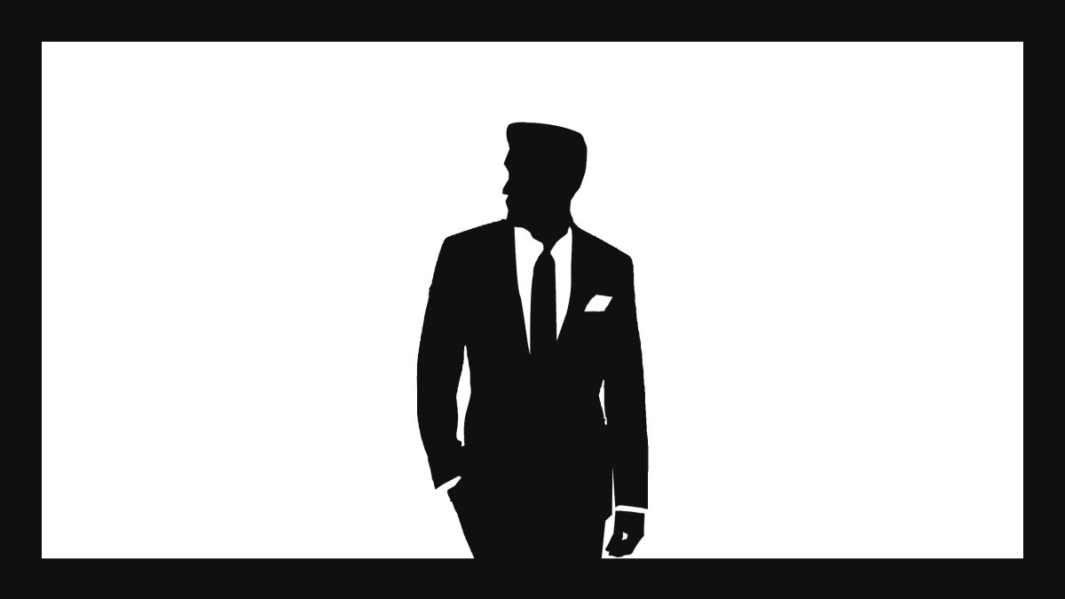 Силуэт мужчины в костюме
