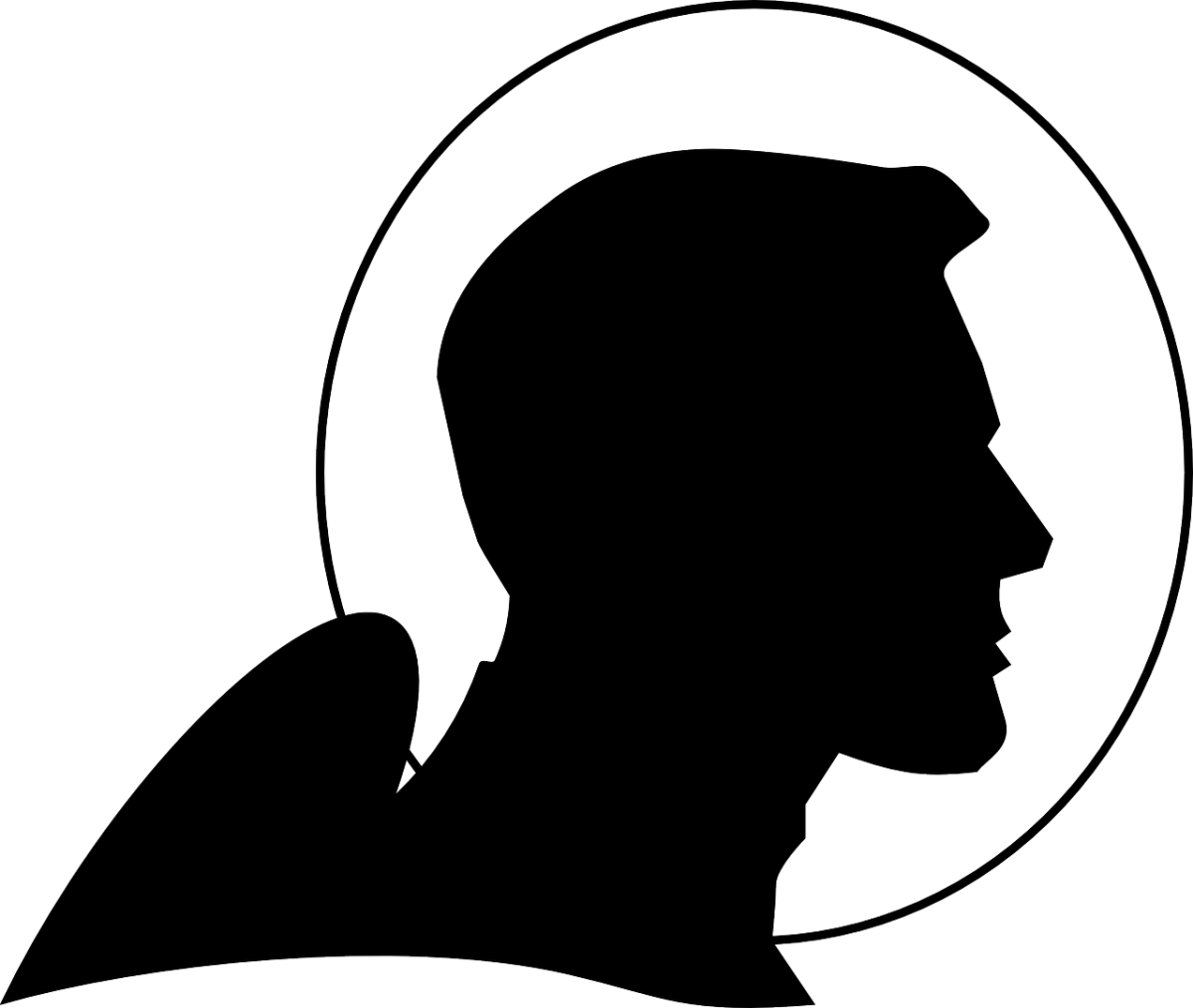 Силуэт мужчины в профиль