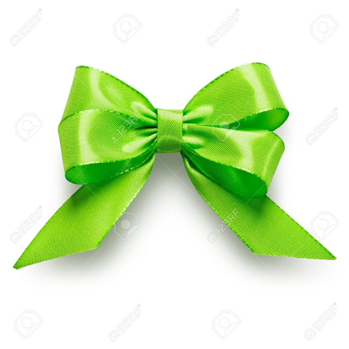 Зеленая ленточка с бантиком