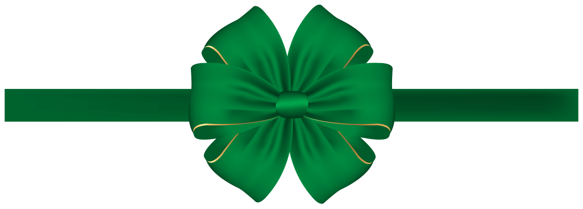 Бант из ленты зеленый