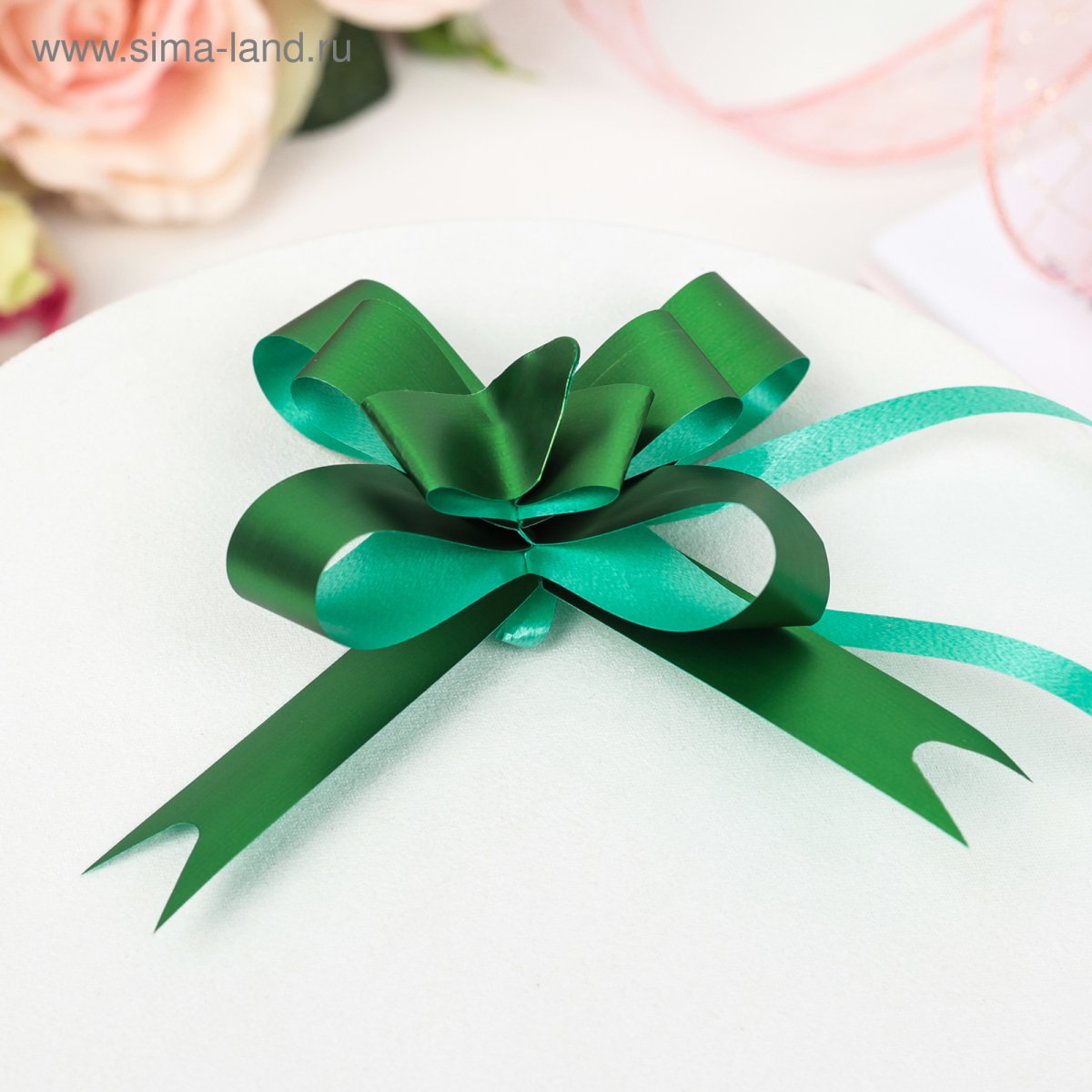 Подарочный сертификат с зеленым бантиком