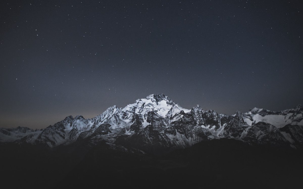 Горы ночь звезды