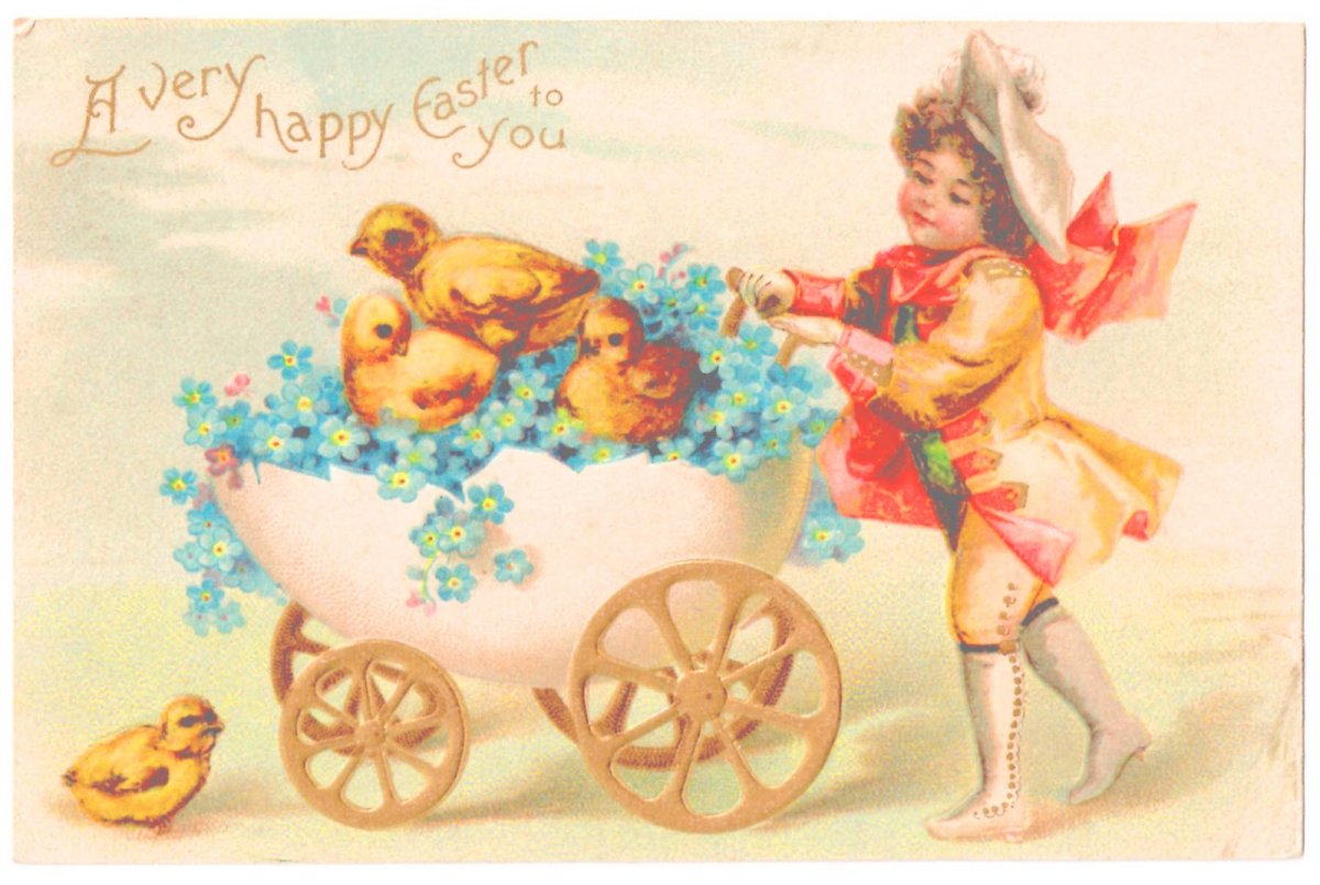 Старинные пасхальные открытки Великобритании