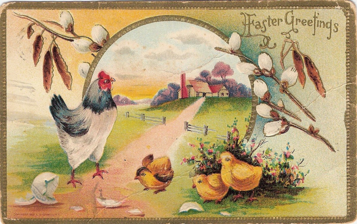 Пасхальные открытки СССР