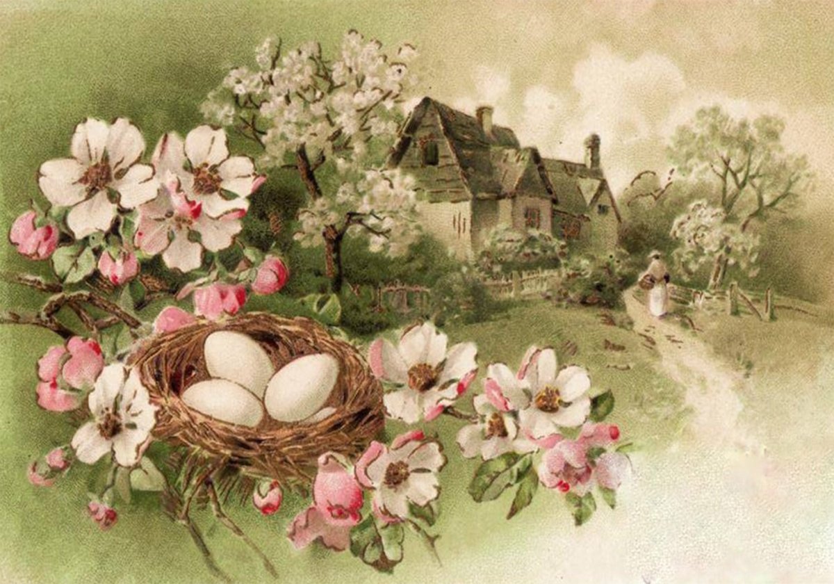 Старинные пасхальные открытки