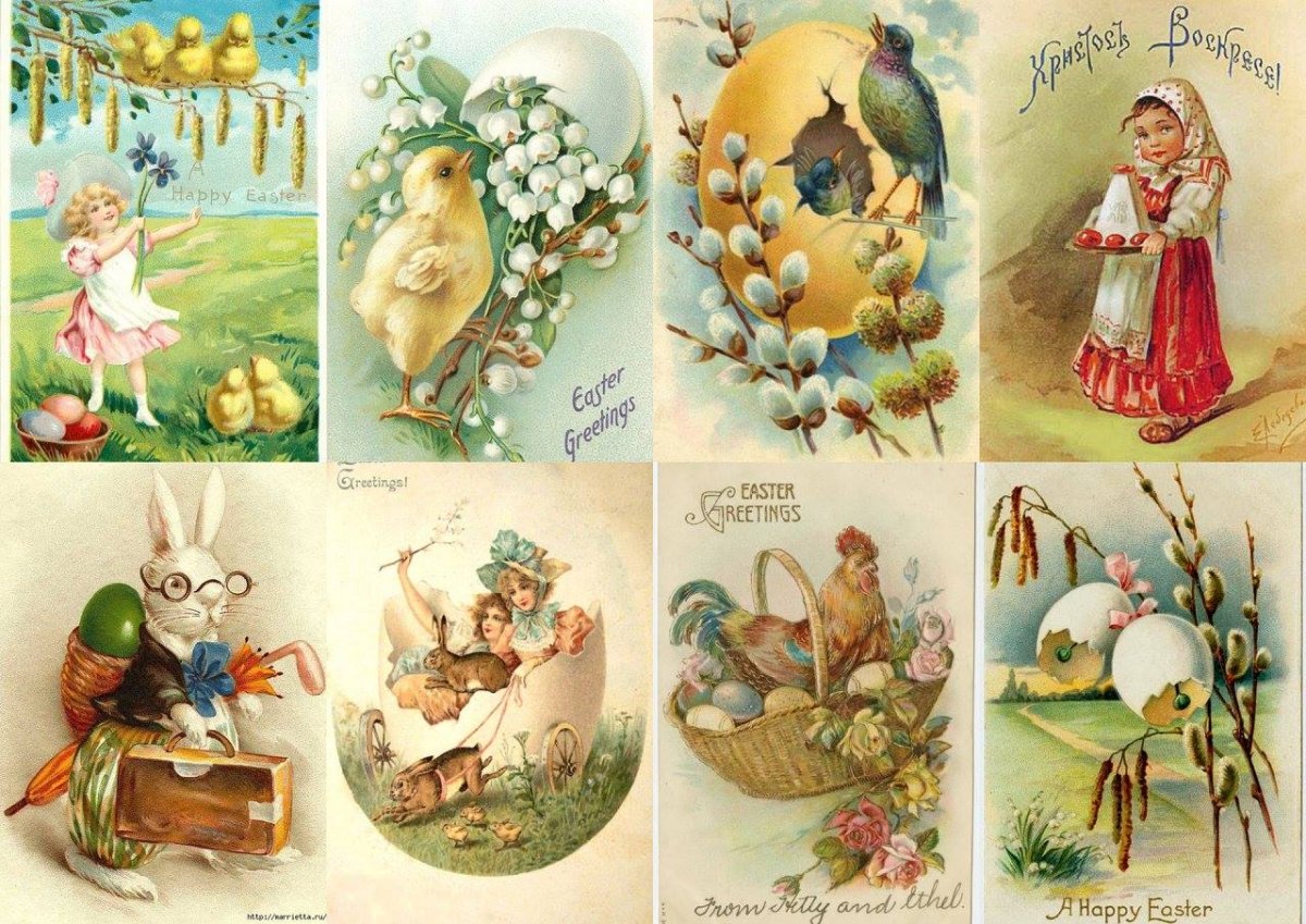 Декупажная карта Пасха