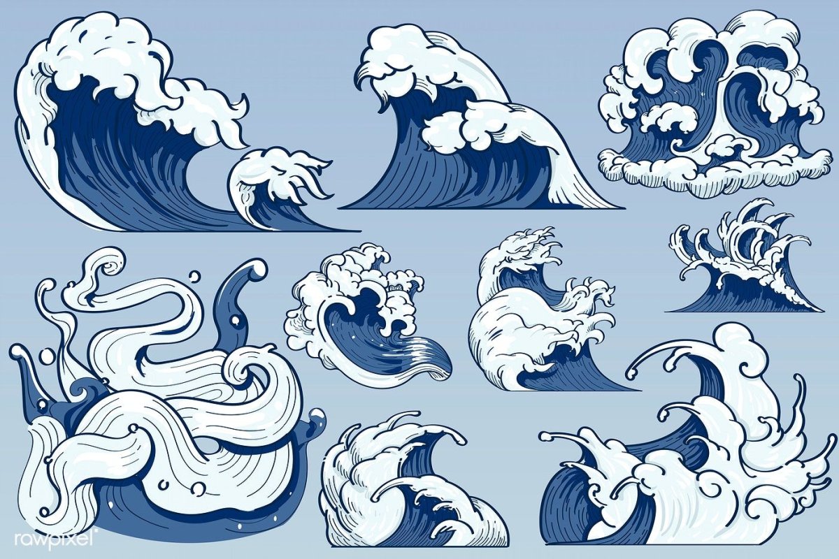 Китайский орнамент волны